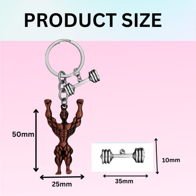 Shiv Jagdamba Fitness Gym Keychain Bodybuilder Motivational Workout Keychain SKeyCom2024131 Key Chain
