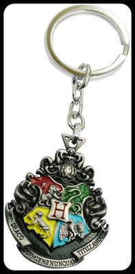 gtrp Trendy-Silver Harry Potter Double Sided Inspired Hogwarts Key Case Key Chain