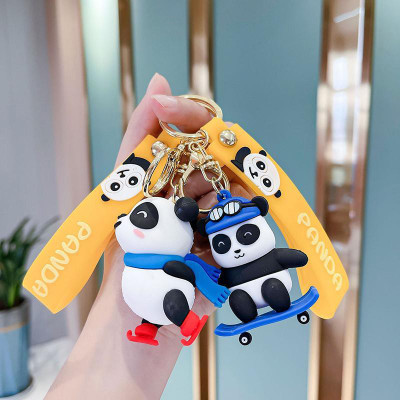 gtrp Cute Cartoon Fitness Panda Keychain Pendant Pack Of 2 Key Chain