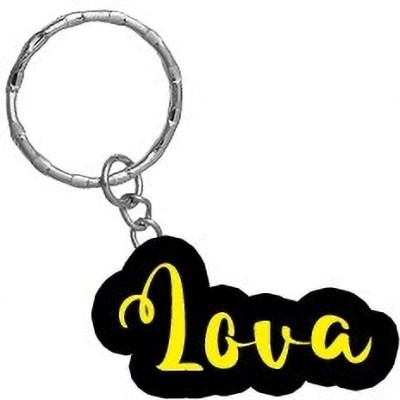 SY Gifts Lova Name Black Yellow Name Keychain Key Chain