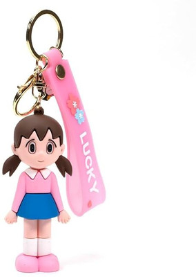 posxo Cute Anime Doremon Shizuka Silicone 3D Keychain (Pack of 1) Key Chain