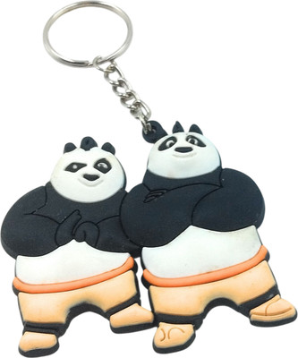 Key Era Panda Cute Friend Cartoon Single Side Rubber Key Chain