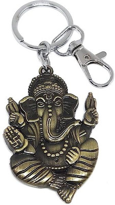 Omuda God of Beginnings Lord Shree Ganesh Shiva' Son Locket Chain With Hook Zinc Metal Key Chain