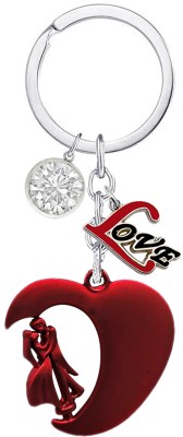 KYP Fashion Stone Couple Red Love Pendant Valentine's Day Gift Girlfriend Boyfriend Key Chain