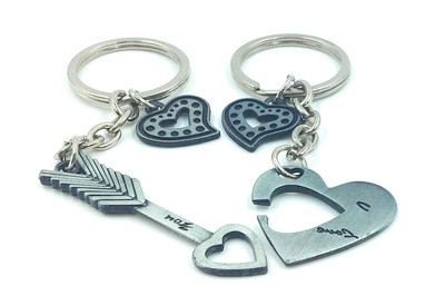 Key Era Couple Arrow N Heart Lover Key Chain