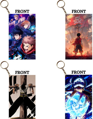 Hariyaali Enterprises LLP ITADORI X LUFFY ZORO LAW Unique Style 4 pcs Combo Key Chain