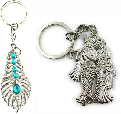 Meeko.com Radha Krishna with Omg key chain Key Chain