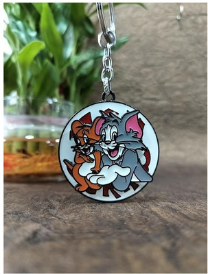 Mistazzo Tom and Jerry Cartoon Character Rotating Metal Keychain For Girls, Boys and Kids Key Chain
