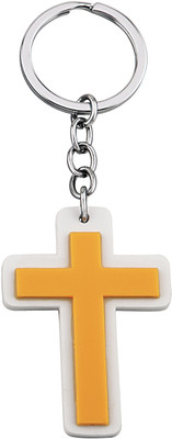 BLESSINGS Cross Acrylic Yellow Key Chain