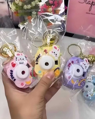 Cherry Collection Keychain Projector Many Cartoon Image Slide Show with Push Button Change Image Key Chain