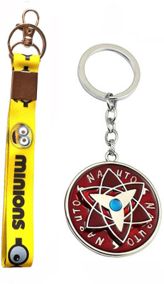 ShopTop Star Naruto spinning and minion yellow tag Key Chain