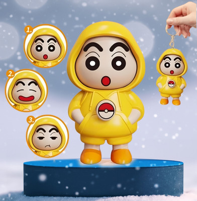 Elecsera Rotating Face Toy Figure|Cartoon Action Toy with Expression Change Key Chain