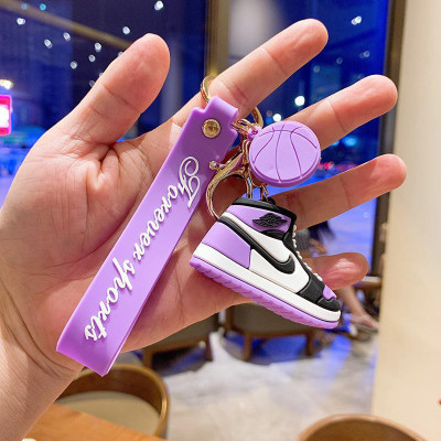 gtrp High Quality Cartoon Basketball Shoes Keychain PVC Soft Rubber Car K Key Chain