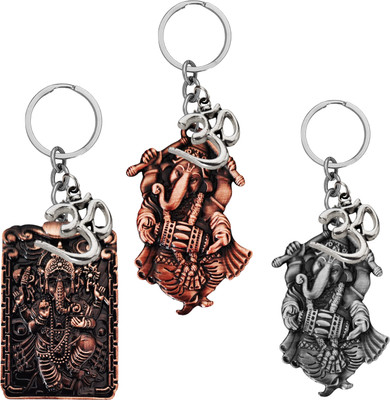 M Men Style Lord Ganesha Om Metal Key Ring – Keychain for Car, Bike & Office SKey607-604-606 Key Chain
