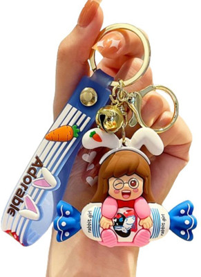 GINOYABROTHERS Cute chocolate baby boy and girl keyring cartoon keychain Key Chain