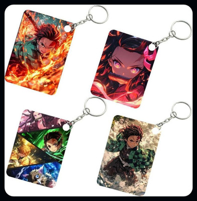 Dashify demon slayer anime Premium keychain 4pcs_x238 Key Chain