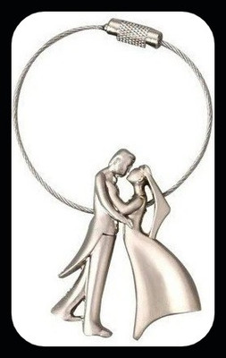 gtrp Trendy-Very Romantic Ball Dancing Couple Valentine Gift Wire Key Chain