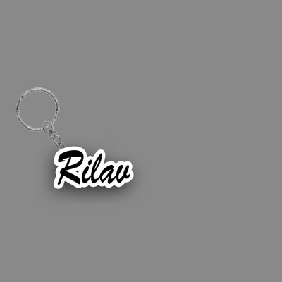 SY Gifts SYG Rilav Name Keychain White And Black Key Chain