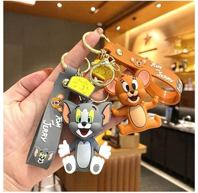 Vadhavan Tom & Jerry Cartoon Keychain Cute Cat & Mouse Bag Car & Bike Keyring Key Chain