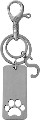 Shiv Jagdamba Personalized Dog paw In Rectangle Shape With Alphabet S Keychain ShivKey2022527 Key Chain