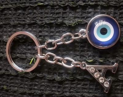 Meeko.com A Letter With Evil Eye Key Chain Key Chain