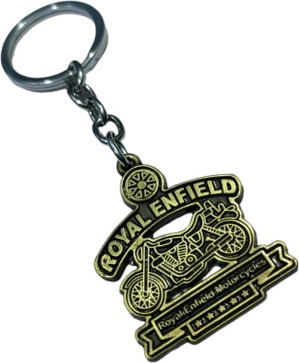 MAG BEE Royal Enfield Compatible (Bullet Bike) Golden Key Chain