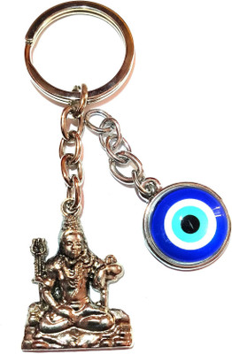 Meeko.com Shiv Ji With Evil Eye Bike Key Chain 07t6g Key Chain