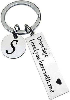 Myurawells S Letter Drive Safe Keychain For boyfriend And Surprise Gift Bike keychain Key Chain