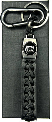 FLAMBE Drive Safe Black Cross Design Belt Keychain Key Chain