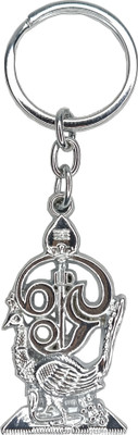 SCO Om With Peacock Key chain |Kartikeya keychain|Om Muruga silver Peacock KeyRing Key Chain