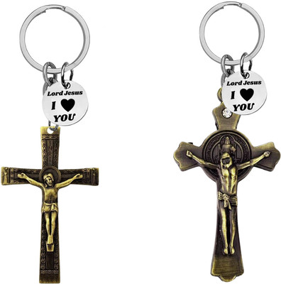 The Men Gift Jesus cross and Crucifix Design Keychains SKeyCom666-663 Key Chain