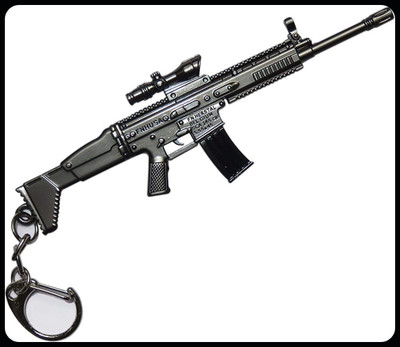 gtrp Trendy-pubg-game-gun-rifle-scope-model-Metal-Keychain Key Chain
