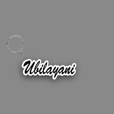 SY Gifts SYG Ubilayani Name Keychain White And Black Key Chain