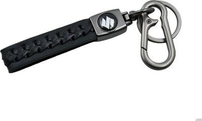 Techpro Rope Long Leather & Metal Finish Suzuki Stylish Keyring with Hook for Men, Women Key Chain