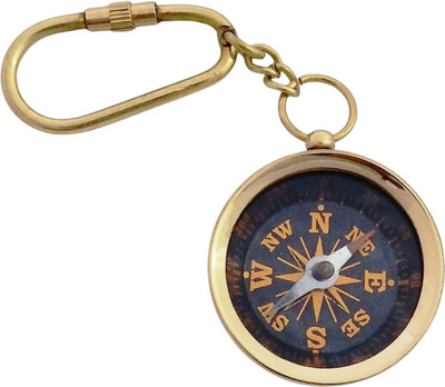 Shoptreed Brass Magnetic Direction Compass Key Chain