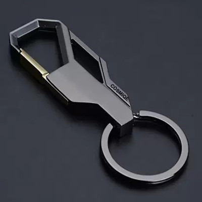csv Stainless Steel Car Key Ring Business for Men, Black Key Chain