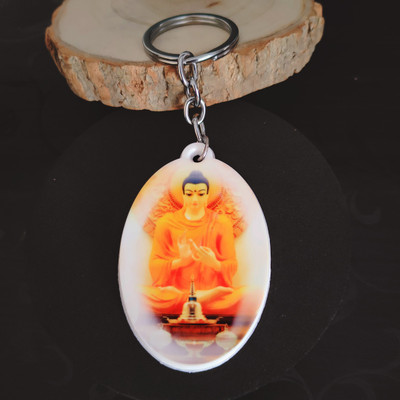 Shiv Jagdamba Religious Lord Gautam Buddha Polymer Keychain ShivKeyP62 Key Chain