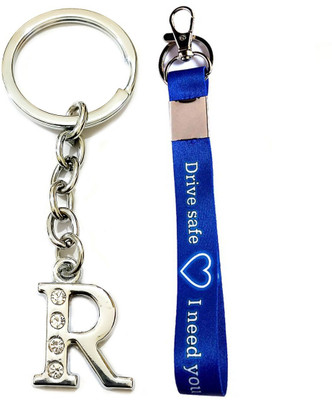 Meeko.com blue drive safe & R letter key chain 02 Key Chain