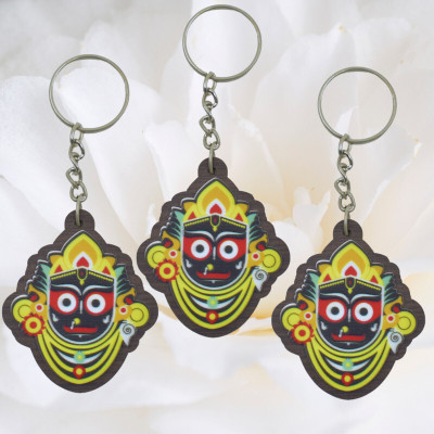 Jagannath World key-ring-jaga-wood-set-3-0K Key Chain