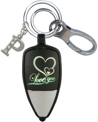 SHOKY LOOKS Multicolor Love u Light With P Letter Locking Lock Key Chain