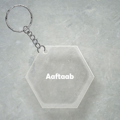 SY Gifts Aaftaab Name Hexagon Keychain Key Chain