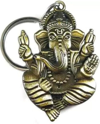 dk printing Lord Ganesha Metal Keychain For bike car keyring Key Chain