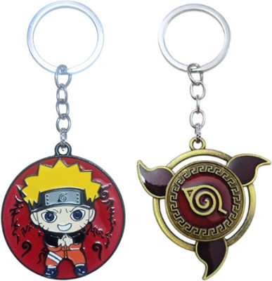 PEARLISH Rotating Naruto Keychain & Hidden Leaf Village Logo Keychain Key Chain