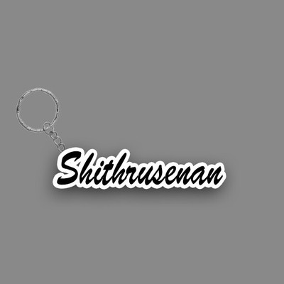 SY Gifts SYG Shithrusenan Name Keychain White And Black Key Chain