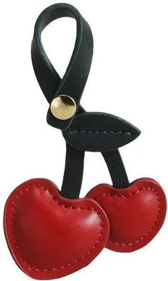 gustave Cute Cherry Bag Charm PU Keychain for Purse Handbags Key Chain