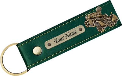 Savri Leather Keychain with Hook with Charm (Name & Charm) Key Chain