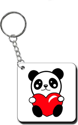 dk printing Panda 786 love printed cute woodan keychain Key Chain