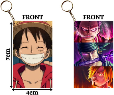 Hariyaali Enterprises LLP LUFFY BIGGEST SMILE X LUFFY SANJI ZORO ARE ANGRY Unique Style 2 pcs Combo Key Chain