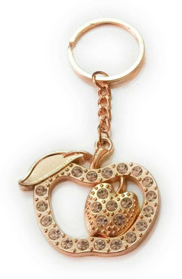 swagtreg Golden Apple With white stones Key Chain