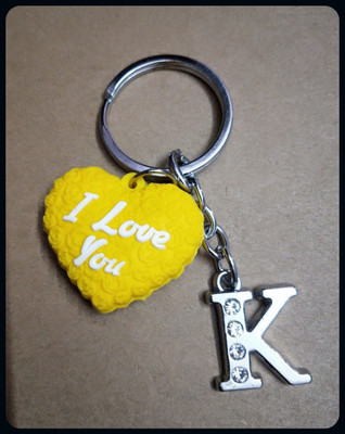 Meeko.com Heart With K Letter Bike Key Chain 01-A Key Chain